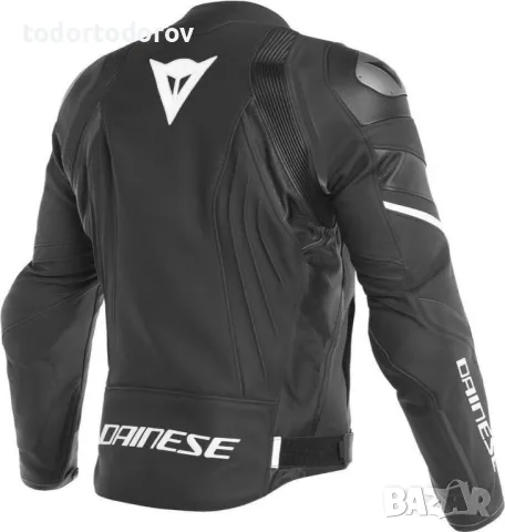 ТОП ЦЕНА Кожено мото якеза мотор DAINESE AVRO 4 BLACK/WHITE 54-L,NEW, снимка 2 - Аксесоари и консумативи - 46834869