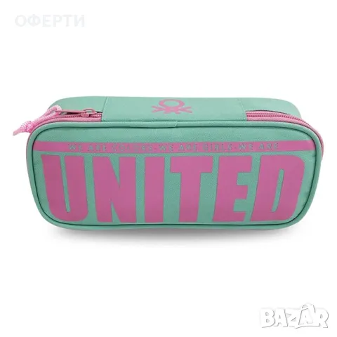 Несесер Mint Pink Letters 22x5.5x10cm - Benetton арт No229276, снимка 1