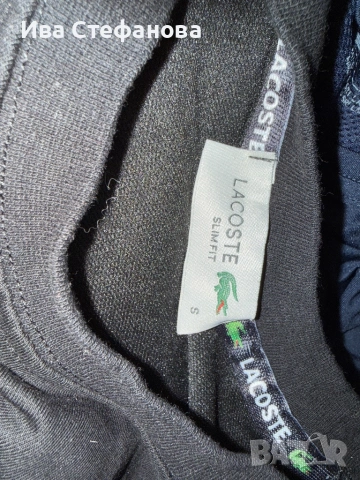 Нова черна спортно елегантна блуза Lacoste Лакоста памук памучна . 100% оригинална, снимка 7 - Блузи - 54139499
