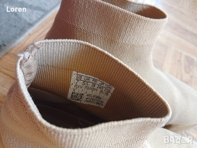 *Balenciaga*Кремав цвят платнени ботинки, снимка 5 - Дамски боти - 53833292