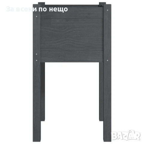 Градински сандъци, 2 бр, сиви, 40x40x70 см, бор масив Код P963, снимка 2 - Други - 51152642