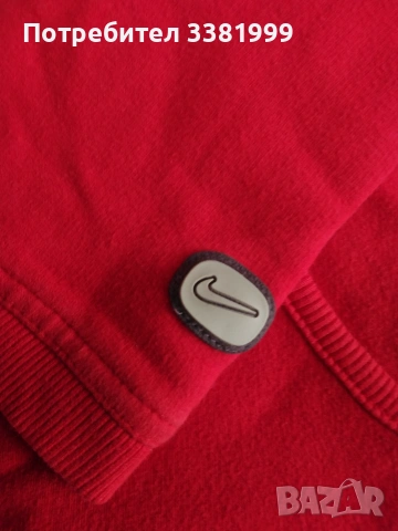 Червен суичер Nike , снимка 3 - Суичъри - 54209115