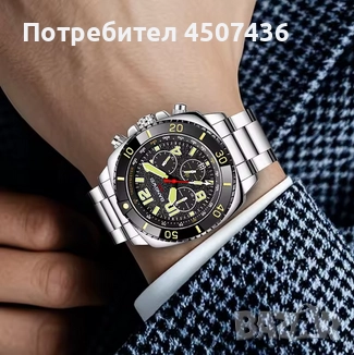 LIGE BANGWEI 2025 кварцов часовник,30M водоустойчив,светещ хронограф, снимка 3 - Мъжки - 52792555