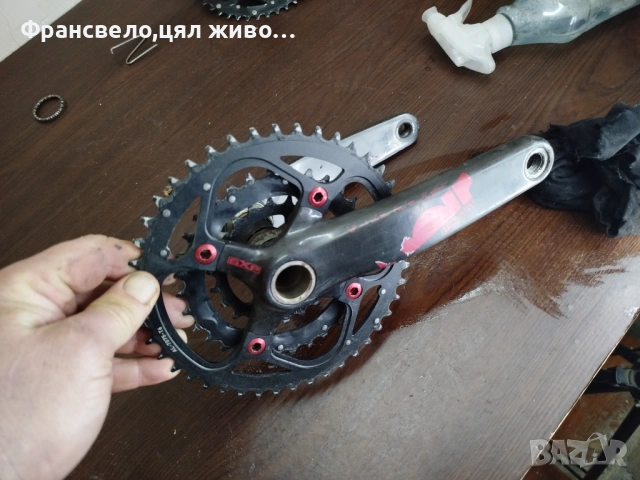 Курбел карбон със средно движение за велосипед колело truvativ noir 