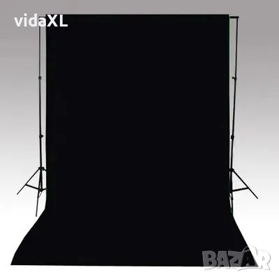 vidaXL Фотографски фон, памук, черен, 500х300 см（SKU:190006）, снимка 4 - Други стоки за дома - 48651487