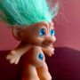 Играчка Кукла Трол Troll 7 см + коса, снимка 1