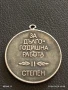 Медал от соца ЗА ДЪЛГОГОДИШНА РАБОТА ВТОРА СТЕПЕН за КОЛЕКЦИЯ 42595, снимка 2