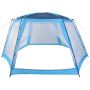 vidaXL Палатка за басейн, текстил, 660x580x250 см, синя(SKU:91576