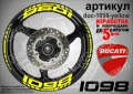 Ducati 1098 кантове и надписи за джанти duc-1098-white, снимка 6