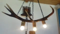Ръчно изработен полилей от еленови рога с ръчно изработени дървени чашки , снимка 8