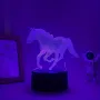 Холограмна 3D LED лампа Кон,RGB Седемцветен Интелигентен Контрол,USB/батерия, снимка 6