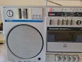 SILVER- STW 55 L BOOMBOX DOUBLE STEREO CASSETTE RADIO RECEIVER MADE IN JAPAN , снимка 3