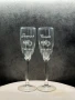 Гравирани сватбени чаши с графика и надпис по избор, снимка 3