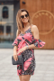 Миди рокля с презрамки - Розова - M размер, снимка 1 - Рокли - 44940644
