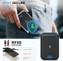 SHIELDON MagSafe кожен портфейл RFID черен, снимка 6
