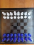 Шах фигури от стъкло игрално поле 38х38 Цар 7.5 см .пешки 4 см чисто нов не е играно със него  , снимка 4