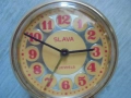 № 8376 Стар механичен съветски будилник SLAVA , снимка 5