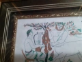Евгений Босяцки,рисунка с туш,графика,стара картина,подписана, снимка 2