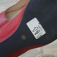 Нови червени обувки естествена кожа, снимка 3 - Дамски обувки на ток - 45915689