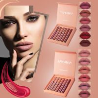 Комплект от 6 броя дълготрайни течни матови червила за устни Handaiyan -Вариант А: цветове в розово-, снимка 8 - Козметика за лице - 45696363