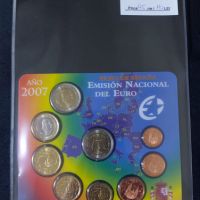 Испания 2007 – Комплектен банков евро сет от 1 цент до 2 евро + 2 евро Римски договор (TOR), снимка 1 - Нумизматика и бонистика - 45544978