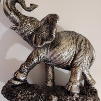 статуетка-слон-сребрист, снимка 1 - Статуетки - 45700181