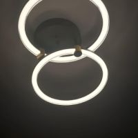 Модерно LED таванно осветително тяло EIDISUNY, 2 пръстена, 36W, 45cm, снимка 9 - Лед осветление - 45636781
