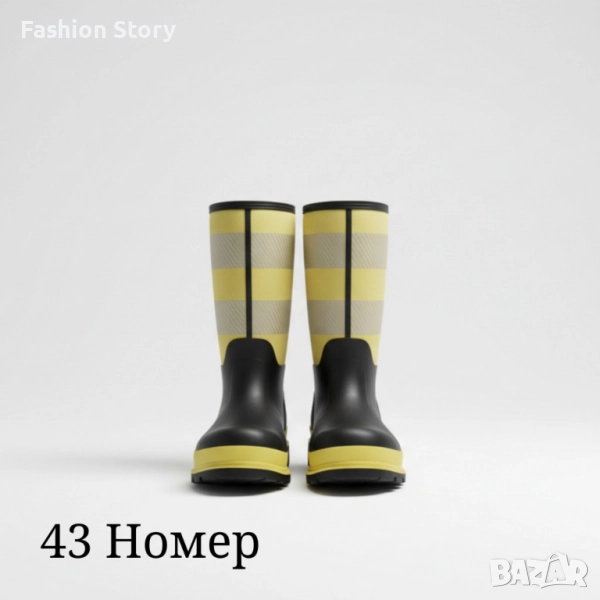 Висококачествени защитни ботуши BLACK/YELLOW – сигурна защита и комфорт при всякакви условия!, снимка 1