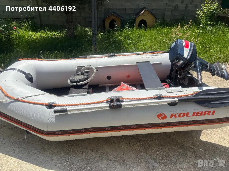 Лодка с мотор ,сонар и жилетка, снимка 1