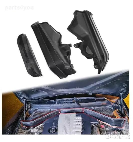 Кори кора над мотора двигателя бмв bmw x5 x6 E70 E71, снимка 1