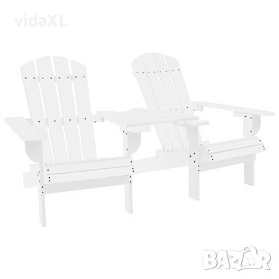 vidaXL Масажен гейминг стол с подложка бяло и розово изкуствена кожа)SKU:345530, снимка 1