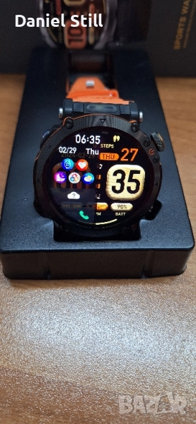 Водоустойчив Мъжки Смарт Часовник с Фенерче, 600mAh Голяма Батерия4.32см Голям HD Дисплей, снимка 1