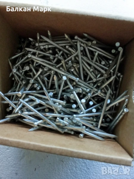 Поцинковани пирони, гвоздеи с малка глава 2x40мм – за ламперия и дюшеме 🔩, снимка 1