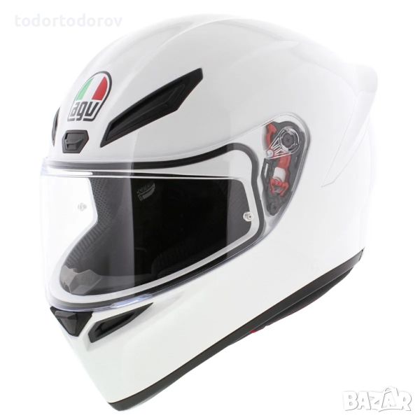 ТОП ЦЕНА Мото Каска за мотор AGV K1-S GLOSS WHITE,размер S 55-56 NEW, снимка 1