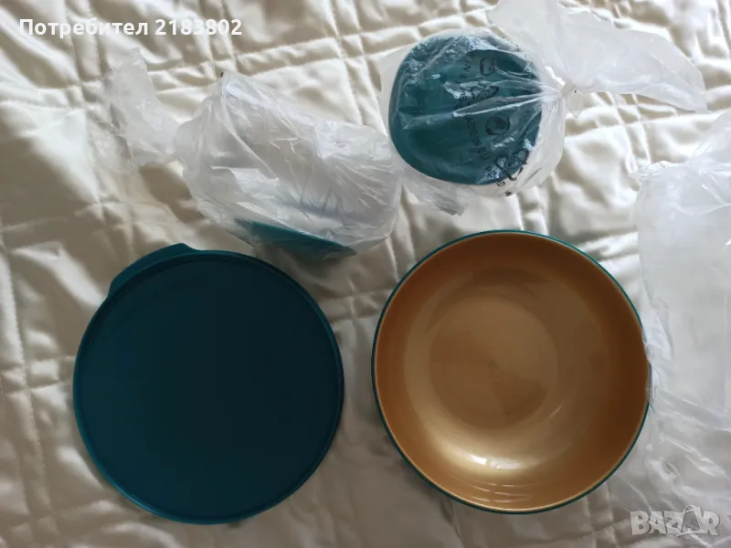 Tupperware купа и 2 чаши, снимка 1