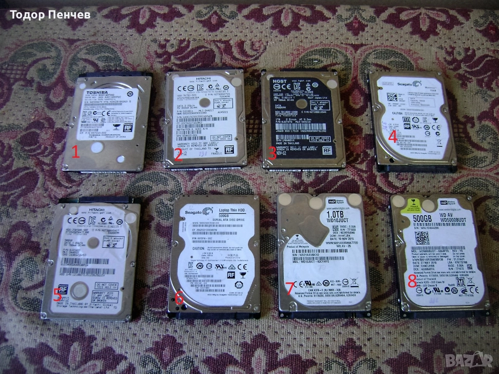 Хард дискове за лаптопи от 512 GB до 1 TB без забележки, снимка 1