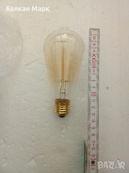 Винтидж Едисон крушка – 40W, 220V 🔆, снимка 1