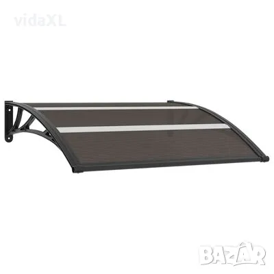 vidaXL Навес за врата черен 120x75 см PC (SKU:144823), снимка 1