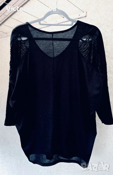 Ефектна черна блуза LUNA LIMITED, снимка 1