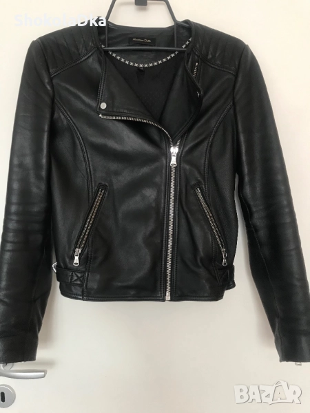Кожено яке Massimo Dutti XS, снимка 1