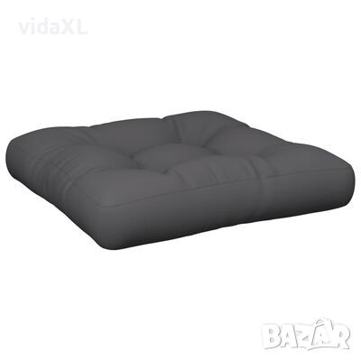 vidaXL Палетна възглавница, 60x60x12 см, сива, текстил（SKU:40968, снимка 1