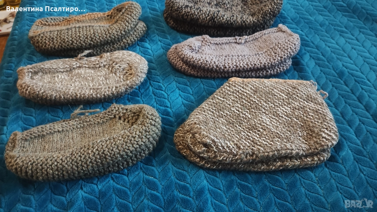 Вълнени плетени терлици, снимка 1
