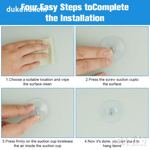 Комплект 12 броя вакуумни вендузи 25 мм с метална гайка, снимка 4 - Други инструменти - 53184902