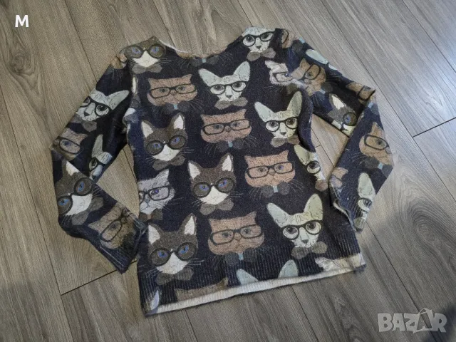 Уникална блуза КОТКИ от АНГОРА , снимка 4 - Блузи с дълъг ръкав и пуловери - 49694776