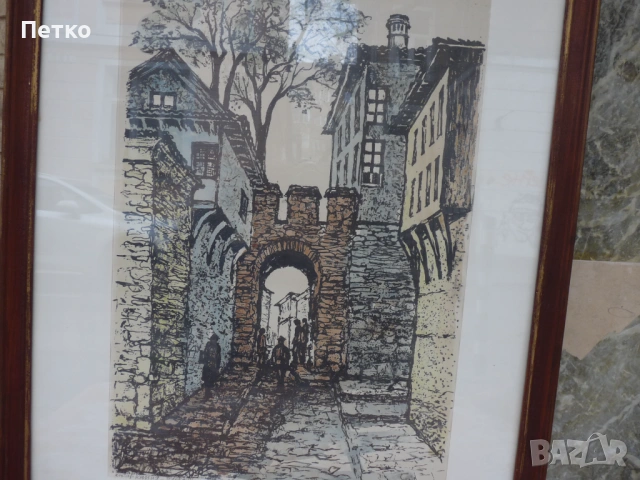 Стара картина  Сузи Аронова  69 / 55 см  , снимка 6 - Антикварни и старинни предмети - 53397399