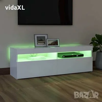 vidaXL ТВ шкаф с LED осветление, бял, 120x35x40 см(SKU:804373), снимка 4 - Шкафове - 48498853