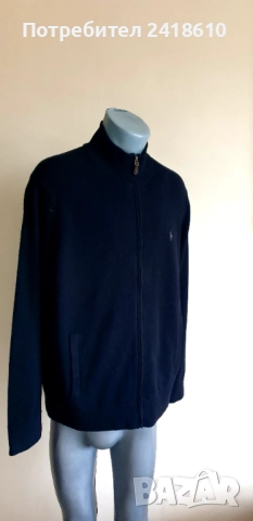 POLO Ralph Lauren Cardigan Merino Knitted Full Zip Mens Size L  ОРИГИНАЛ! Мъжка Вълнена Жилетка с ця, снимка 15 - Пуловери - 52584211