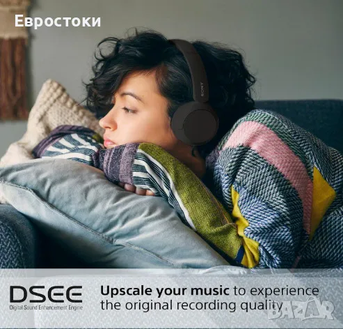 Безжични слушалки Sony WH-CH520, Bluetooth слушалки с микрофон, цвят: черно, снимка 5 - Bluetooth слушалки - 48923112