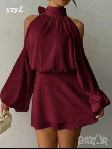 Червена къса рокля, снимка 3 - Рокли - 54255302