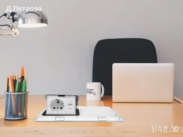 Вграден подов контакт 2x220V + 2x LAN (Ethernet), снимка 2 - Други стоки за дома - 54021047